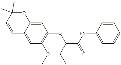 7-[1-[(Phenylamino)carbonyl]propyloxy]-2,2-dimethyl-6-methoxy-2H-1-benzopyran Structure