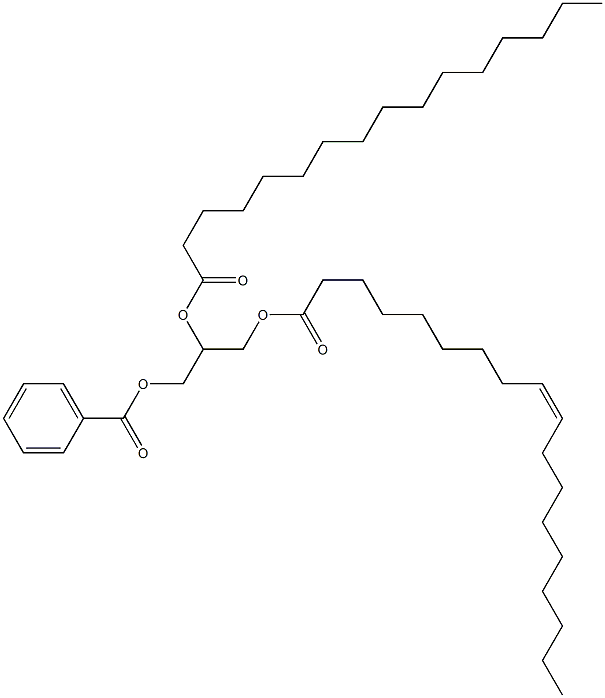 Glycerin 1-oleate 2-palmitate 3-benzoate 结构式