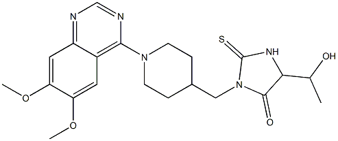 1-[[1-(6,7-Dimethoxyquinazolin-4-yl)piperidin-4-yl]methyl]-4-(1-hydroxyethyl)-2-thioxoimidazolidin-5-one Structure