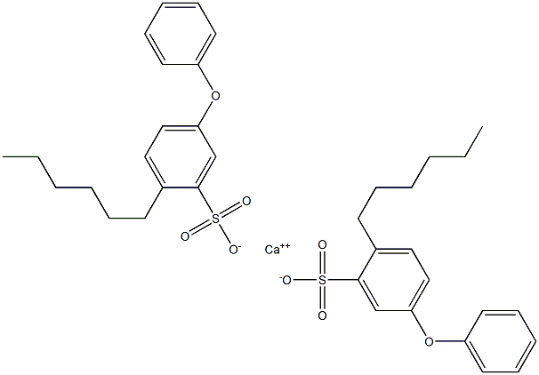 Bis(2-hexyl-5-phenoxybenzenesulfonic acid)calcium salt Structure