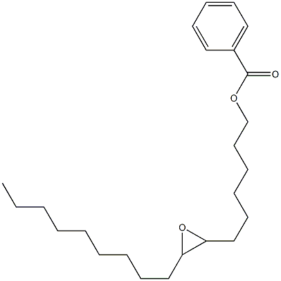 Benzoic acid 7,8-epoxyheptadecan-1-yl ester Structure