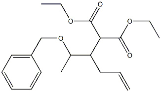 3-[1-(Benzyloxy)ethyl]-2-(ethoxycarbonyl)-5-hexenoic acid ethyl ester Structure