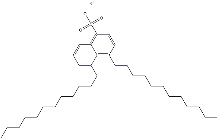 4,5-Didodecyl-1-naphthalenesulfonic acid potassium salt,,结构式