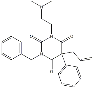 5-Allyl-1-benzyl-3-[2-(dimethylamino)ethyl]-5-phenylbarbituric acid,,结构式