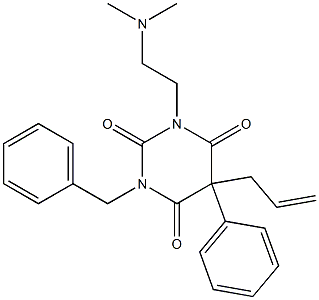 5-Allyl-1-benzyl-3-[2-(dimethylamino)ethyl]-5-phenylbarbituric acid Structure