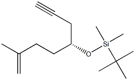 (R)-5-(tert-ブチルジメチルシロキシ)-2-メチル-1-オクテン-7-イン 化学構造式