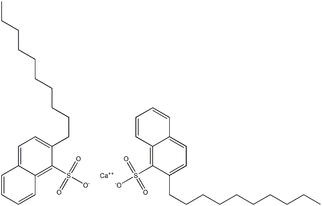 Bis(2-decyl-1-naphthalenesulfonic acid)calcium salt Structure