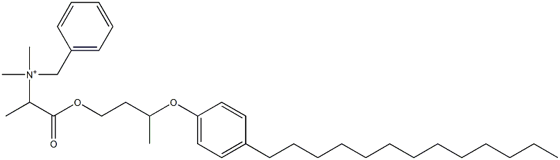 N,N-Dimethyl-N-benzyl-N-[1-[[3-(4-tridecylphenyloxy)butyl]oxycarbonyl]ethyl]aminium Structure