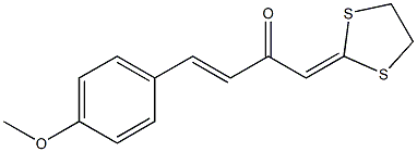 1-(1,3-Dithiolan-2-ylidene)-4-(4-methoxyphenyl)-3-buten-2-one,,结构式