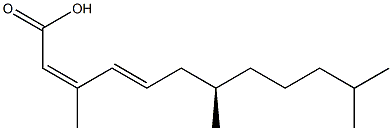 (2Z,4E,7R)-3,7,11-トリメチル-2,4-ドデカジエン酸 化学構造式