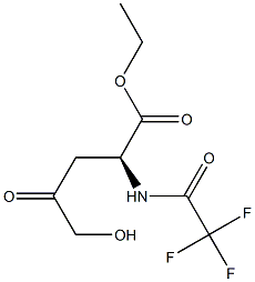 [S,(-)]-2-[(2,2,2-Trifluoroacetyl)amino]-5-hydroxylevulinic acid ethyl ester Struktur