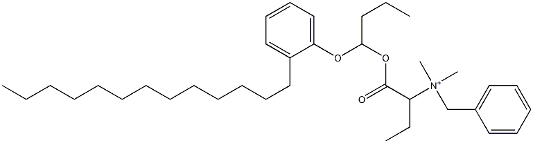 N,N-Dimethyl-N-benzyl-N-[1-[[1-(2-tridecylphenyloxy)butyl]oxycarbonyl]propyl]aminium Structure