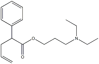 2-フェニル-4-ペンテン酸3-(ジエチルアミノ)プロピル 化学構造式