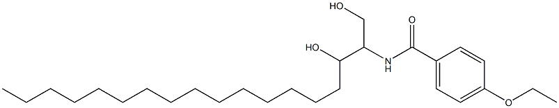 N-[2-ヒドロキシ-1-(ヒドロキシメチル)ヘプタデシル]-4-エトキシベンズアミド 化学構造式