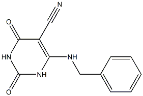 6-(Benzylamino)-1,2,3,4-tetrahydro-2,4-dioxopyrimidine-5-carbonitrile 结构式