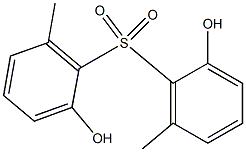 2,2'-Dihydroxy-6,6'-dimethyl[sulfonylbisbenzene],,结构式