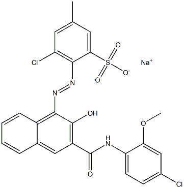  3-Chloro-5-methyl-2-[[3-[[(4-chloro-2-methoxyphenyl)amino]carbonyl]-2-hydroxy-1-naphtyl]azo]benzenesulfonic acid sodium salt