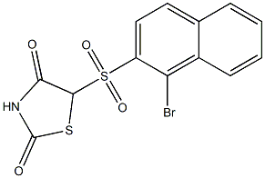 5-(1-Bromo-2-naphthalenylsulfonyl)thiazolidine-2,4-dione,,结构式