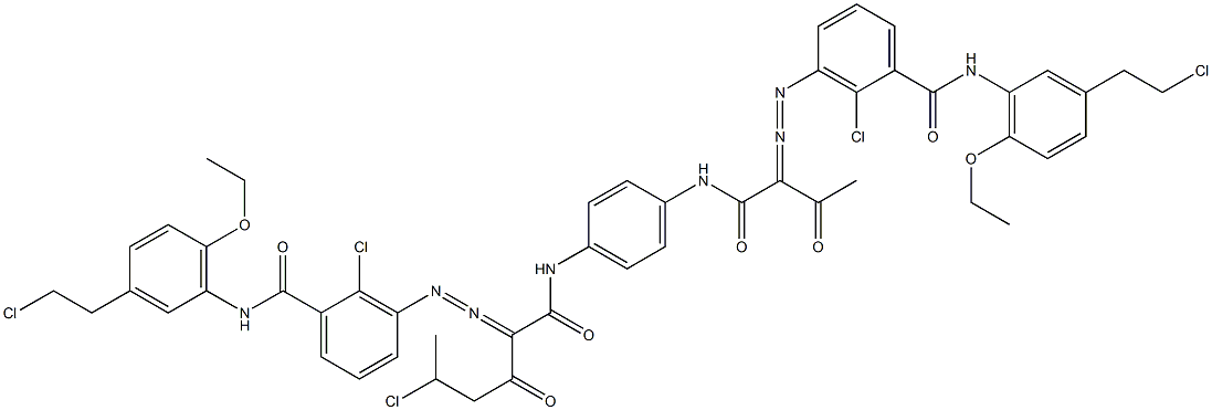  3,3'-[2-(1-Chloroethyl)-1,4-phenylenebis[iminocarbonyl(acetylmethylene)azo]]bis[N-[3-(2-chloroethyl)-6-ethoxyphenyl]-2-chlorobenzamide]