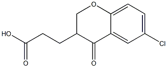 6-Chloro-3,4-dihydro-4-oxo-2H-1-benzopyran-3-propionic acid 结构式