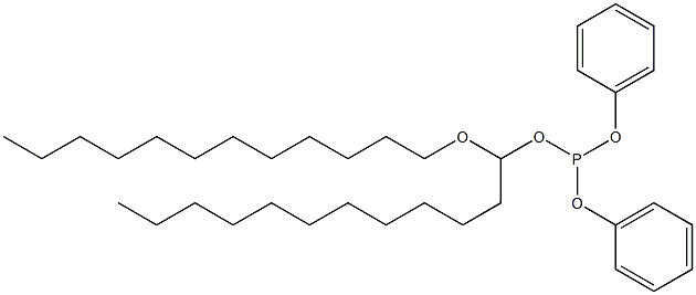 Phosphorous acid 1-(dodecyloxy)dodecyldiphenyl ester Structure