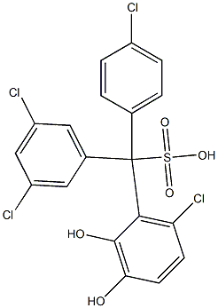 (4-Chlorophenyl)(3,5-dichlorophenyl)(6-chloro-2,3-dihydroxyphenyl)methanesulfonic acid