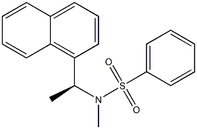 (+)-N-メチル-N-[(S)-1-(1-ナフチル)エチル]ベンゼンスルホンアミド 化学構造式