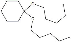 Cyclohexanone dipentyl acetal Struktur
