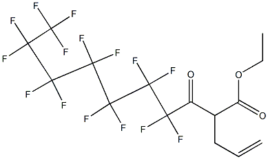 2-Allyl-3-oxo-4,4,5,5,6,6,7,7,8,8,9,9,10,10,10-pentadecafluorodecanoic acid ethyl ester,,结构式