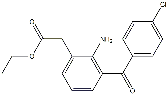 2-Amino-3-(4-chlorobenzoyl)benzeneacetic acid ethyl ester,,结构式