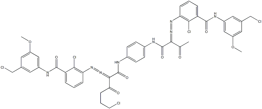 3,3'-[2-(2-Chloroethyl)-1,4-phenylenebis[iminocarbonyl(acetylmethylene)azo]]bis[N-[3-(chloromethyl)-5-methoxyphenyl]-2-chlorobenzamide]