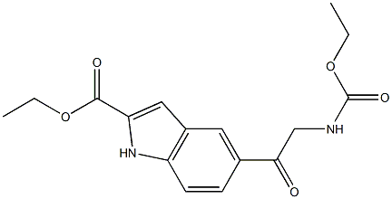 5-[2-(Ethoxycarbonylamino)acetyl]-1H-indole-2-carboxylic acid ethyl ester,,结构式