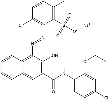  3-Chloro-6-methyl-2-[[3-[[(4-chloro-2-ethoxyphenyl)amino]carbonyl]-2-hydroxy-1-naphtyl]azo]benzenesulfonic acid sodium salt