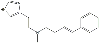 4-[2-[N-メチル-[(E)-4-フェニル-3-ブテニル]アミノ]エチル]-1H-イミダゾール 化学構造式