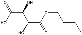 meso-Tartaric acid hydrogen 1-butyl ester Structure