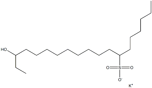17-Hydroxynonadecane-7-sulfonic acid potassium salt Struktur