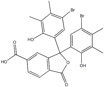 1,1-Bis(5-bromo-2-hydroxy-3,4-dimethylphenyl)-1,3-dihydro-3-oxoisobenzofuran-6-carboxylic acid Structure