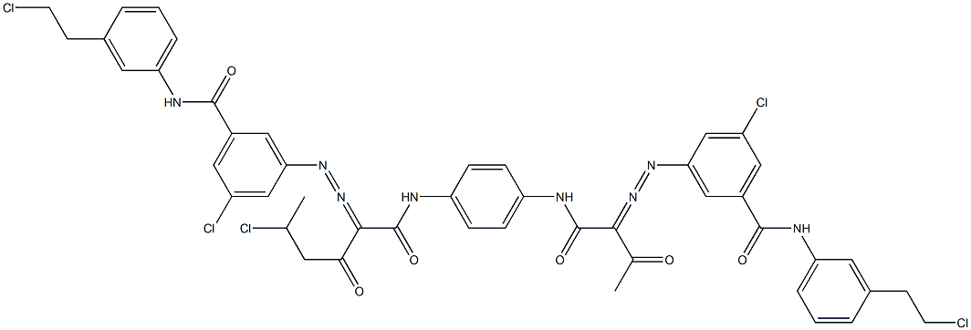 3,3'-[2-(1-Chloroethyl)-1,4-phenylenebis[iminocarbonyl(acetylmethylene)azo]]bis[N-[3-(2-chloroethyl)phenyl]-5-chlorobenzamide]|