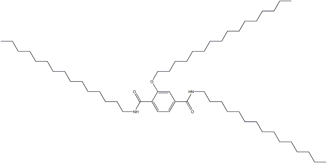 2-(ヘキサデシルオキシ)-N,N'-ジペンタデシルテレフタルアミド 化学構造式