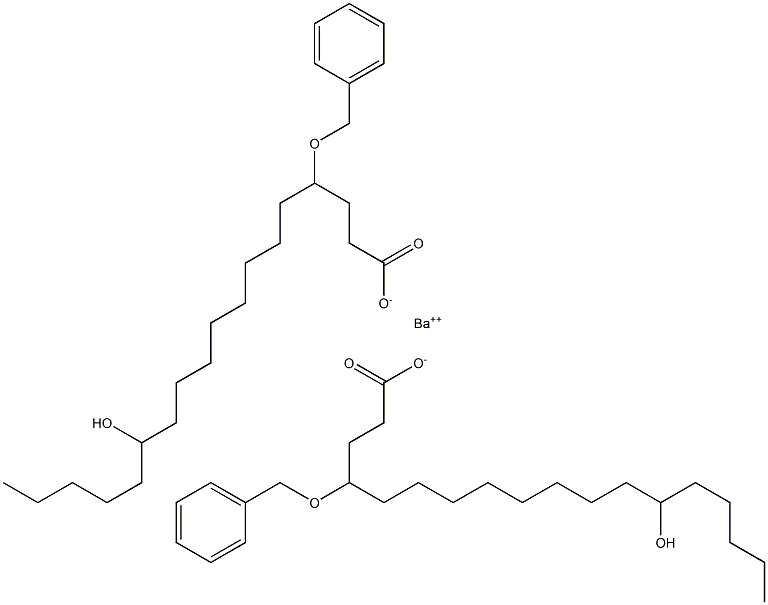 Bis(4-benzyloxy-13-hydroxystearic acid)barium salt Structure