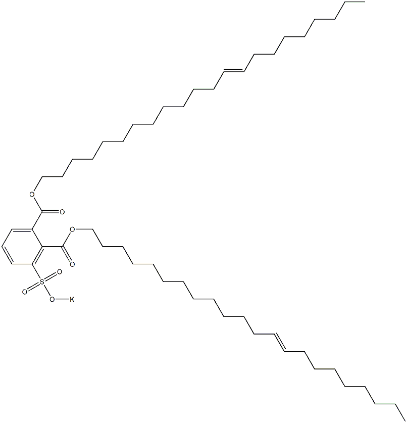 3-(Potassiosulfo)phthalic acid di(13-docosenyl) ester 结构式