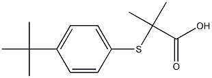 2-[(p-tert-Butylphenyl)thio]-2-methylpropionic acid Structure