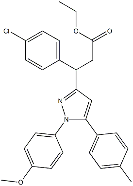 3-(4-Chlorophenyl)-3-[[1-(4-methoxyphenyl)-5-(4-methylphenyl)-1H-pyrazol]-3-yl]propanoic acid ethyl ester|