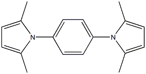 1,4-Bis(2,5-dimethyl-1H-pyrrol-1-yl)benzene,,结构式