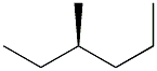 [R,(-)]-3-Methylhexane Structure