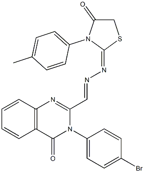 3-(4-Bromophenyl)-2-[2-[(2,3,4,5-tetrahydro-3-(p-methylphenyl)-4-oxothiazole)-2-ylidene]hydrazonomethyl]quinazoline-4(3H)-one