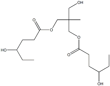 Bis(4-hydroxyhexanoic acid)2-(hydroxymethyl)-2-methyl-1,3-propanediyl ester Structure