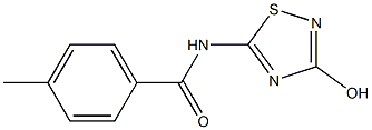 N-(3-ヒドロキシ-1,2,4-チアジアゾール-5-イル)-4-メチルベンズアミド 化学構造式