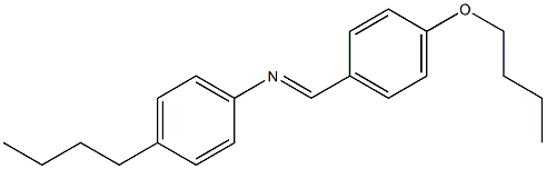 N-(4-ブチルフェニル)-4-ブトキシベンゼンメタンイミン 化学構造式