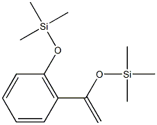 2-Trimethylsiloxy-3-(1-trimethylsiloxyvinyl)benzene,,结构式